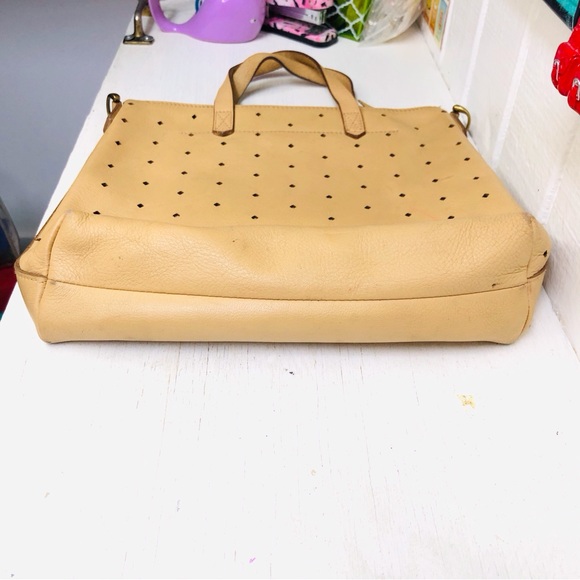 Madewell Mini Transport Preforated Tote Bag Purse Handbag Leather - Picture 3 of 16